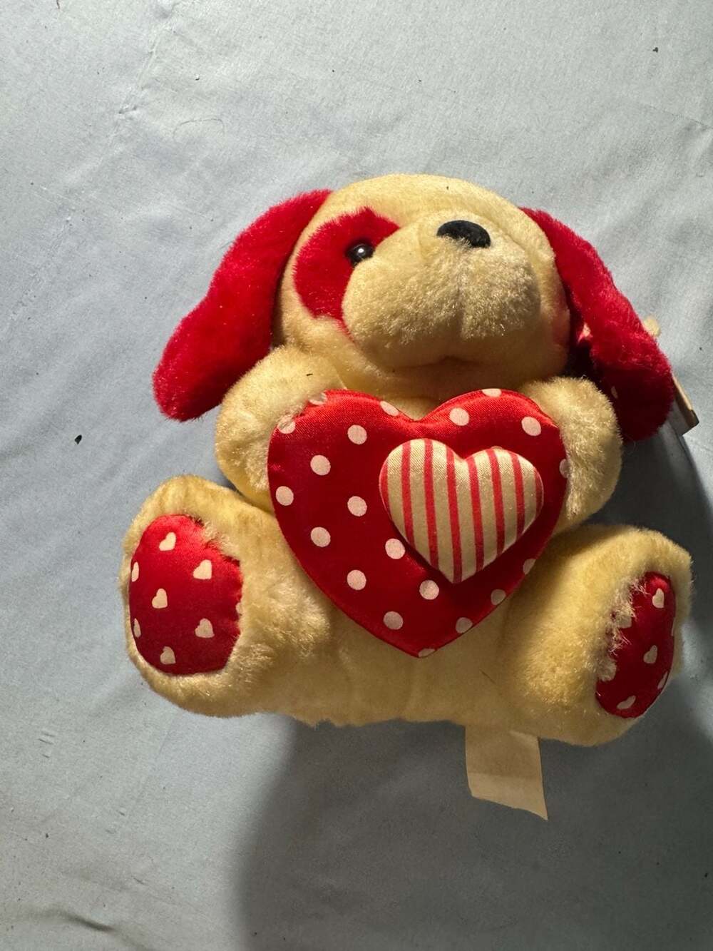 Soft Expressions Puppy Dog Plush Valentine Red Hearts